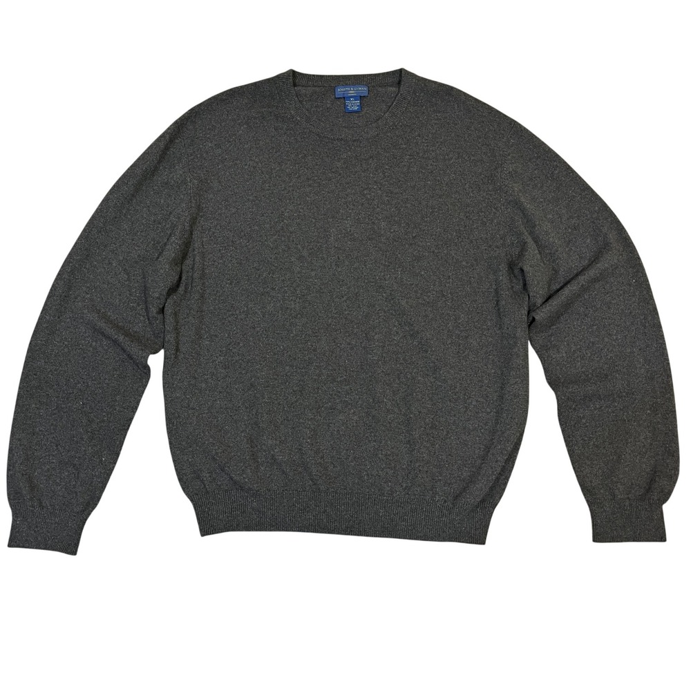 Joseph & Lyman Brown Cashmere Crewneck Sweater XL Mens Pullover Quiet Luxury